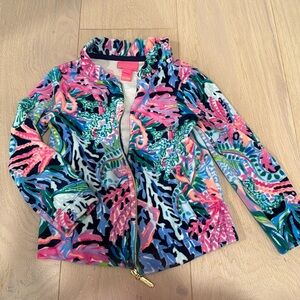 EUC Lilly Pulitzer girls velour zip up  xs (2/3)